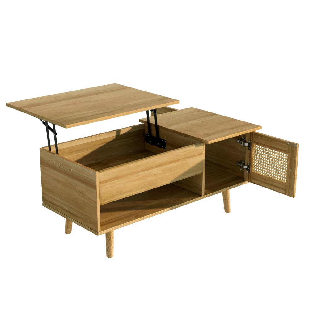 Table basse marron avec - plateau