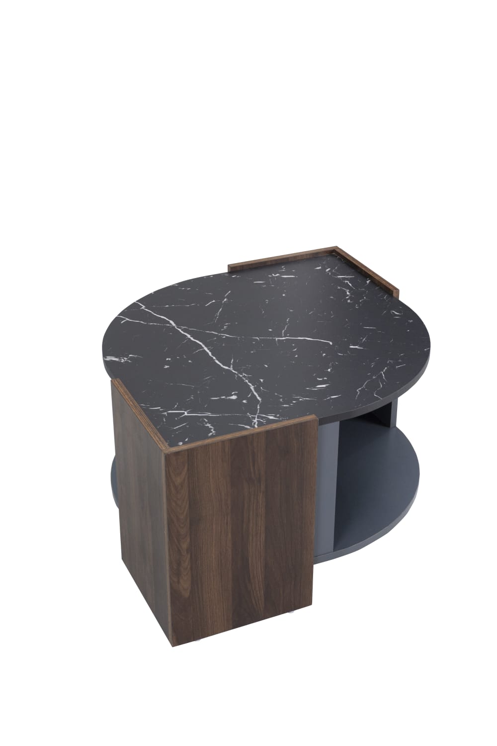 Table basse noire avec rangement 96,5 x 63 x 40 cm
