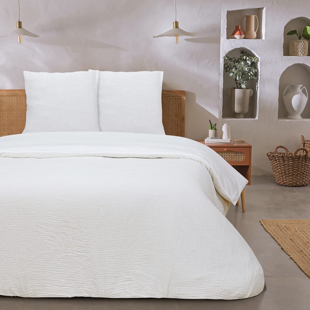Parure de lit double en gaze de coton 240x220cm