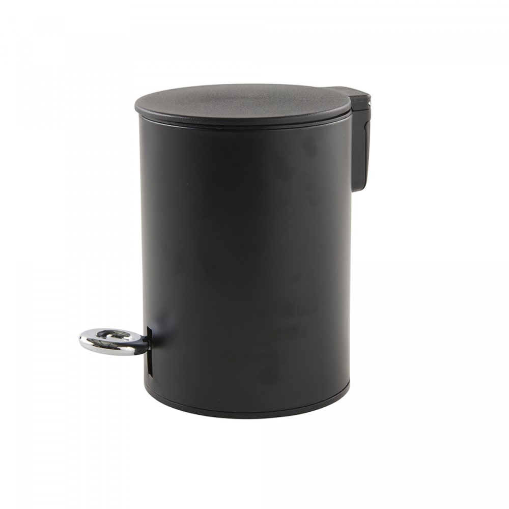 Poubelle salle de bain 3l en métal noir Poubelle salle de bain 3l en métal noir