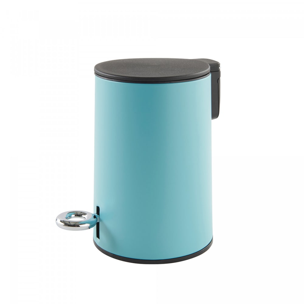 Poubelle salle de bain 3l en métal bleu Poubelle salle de bain 3l en métal bleu