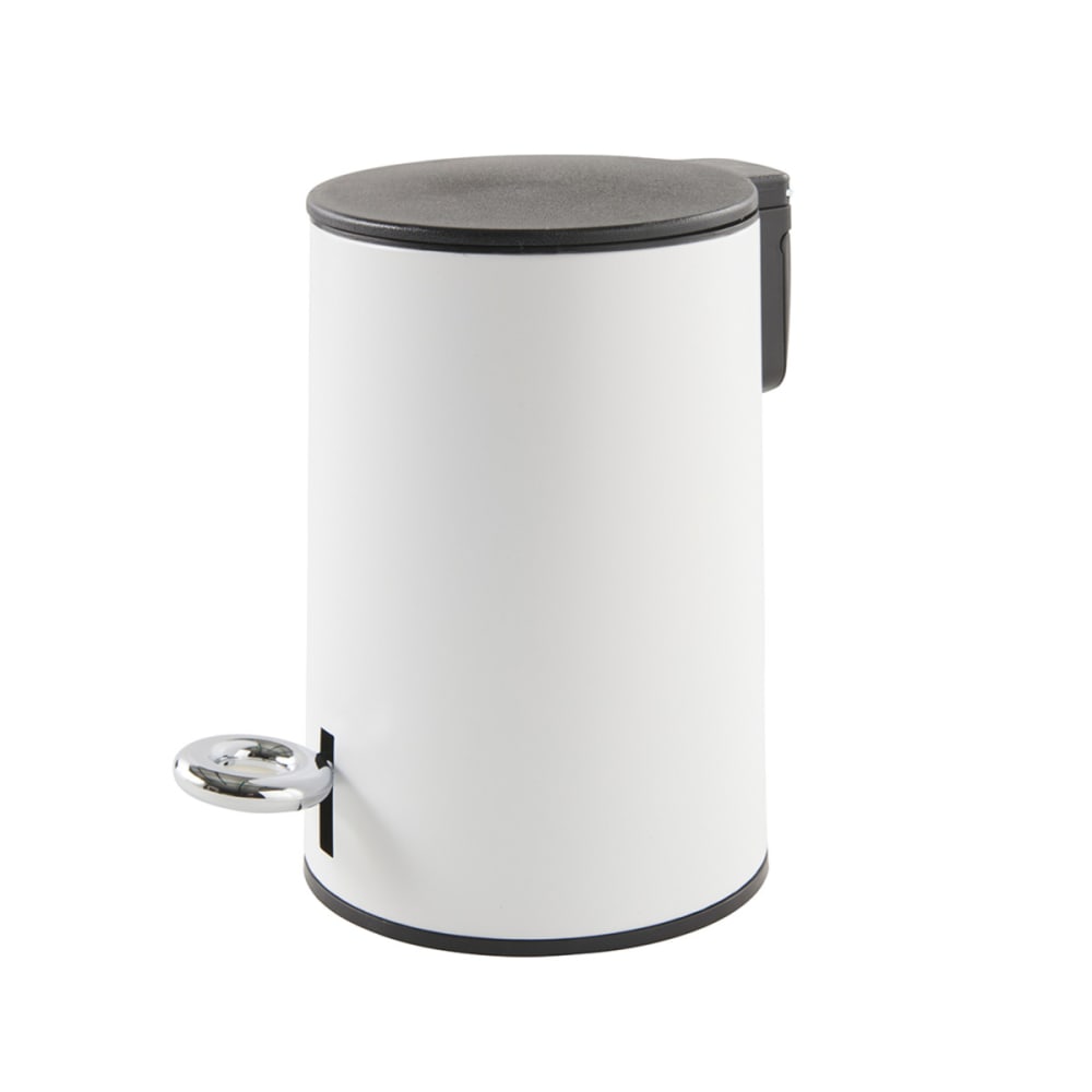Poubelle salle de bain 3l en métal blanc Poubelle salle de bain 3l en métal blanc