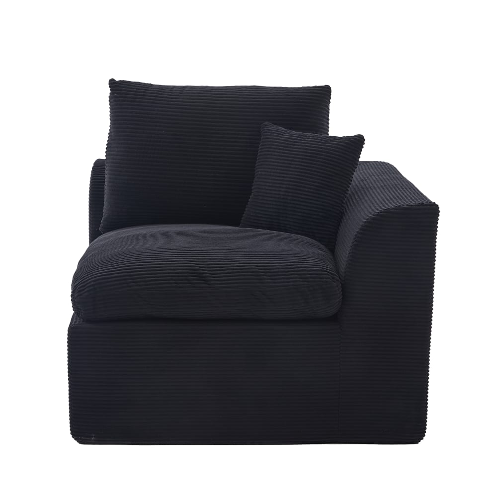 fauteuil en velours côtelé