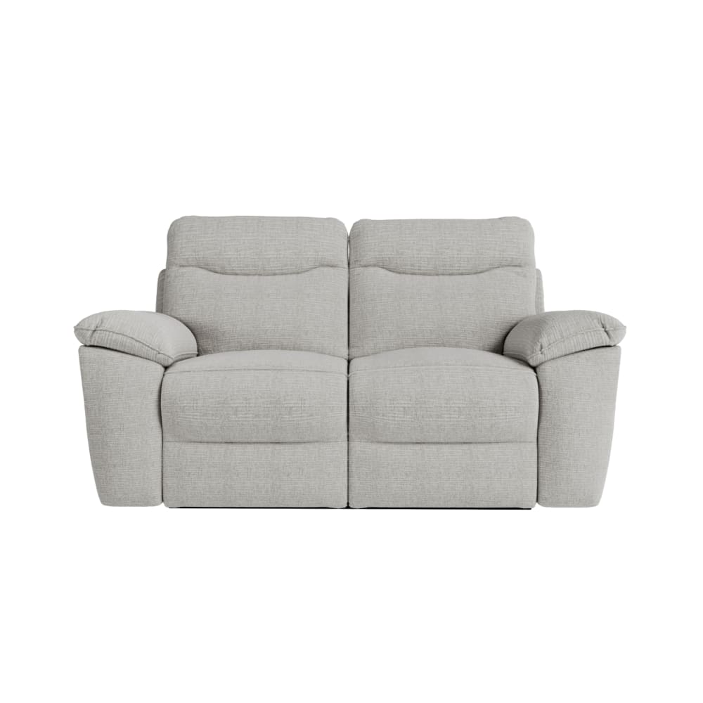 Canapé relax manuel 3 et 2 places et fauteuil tissu texturé gris clair