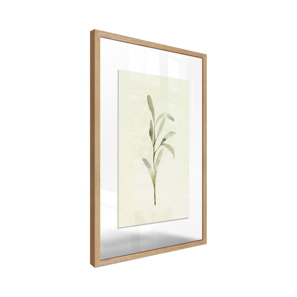 Tableau wag insouciance leaves 30 x 40 cm cadre chêne massif - Maisons du Monde