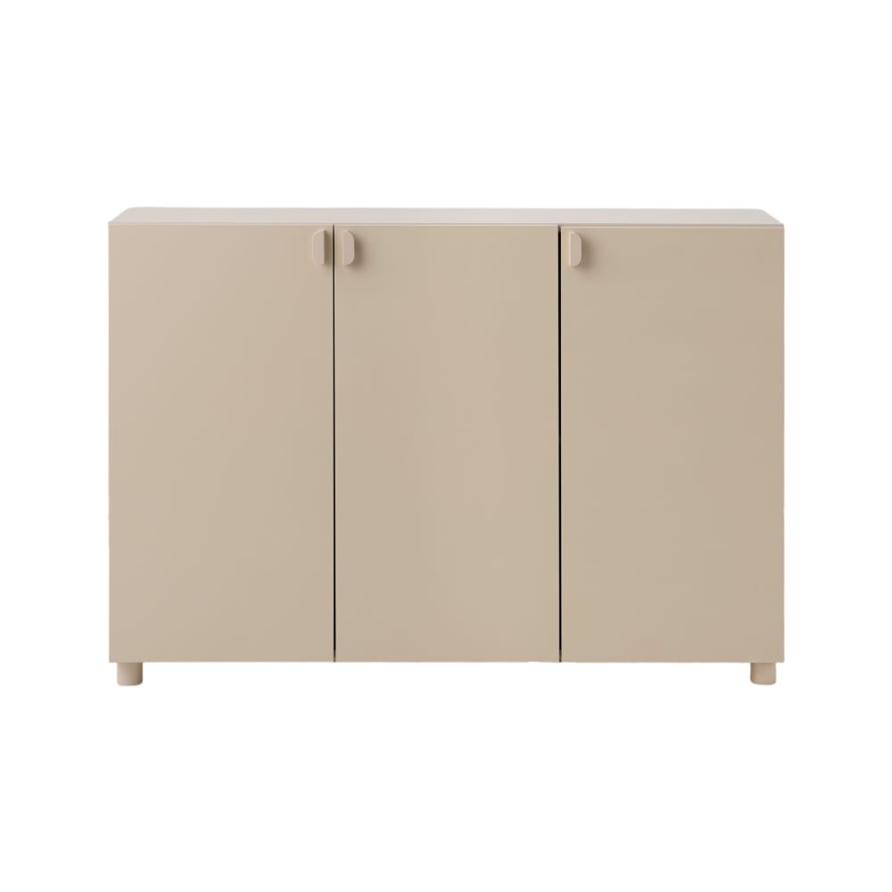 Buffet 3 portes effet bois clair h81