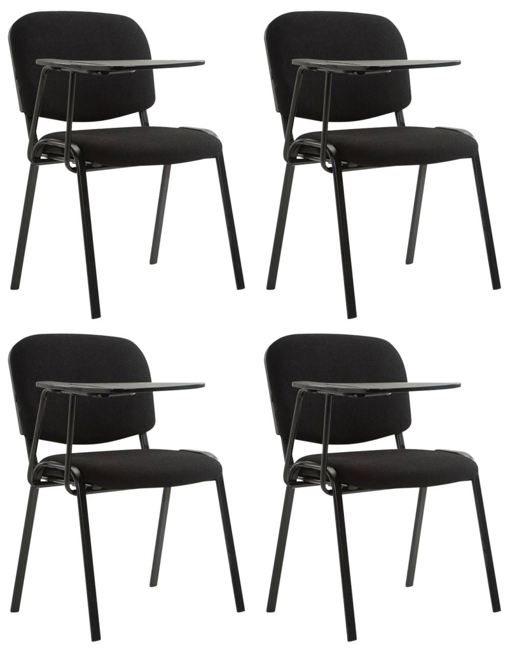 Lot 4 chaises avec tablette