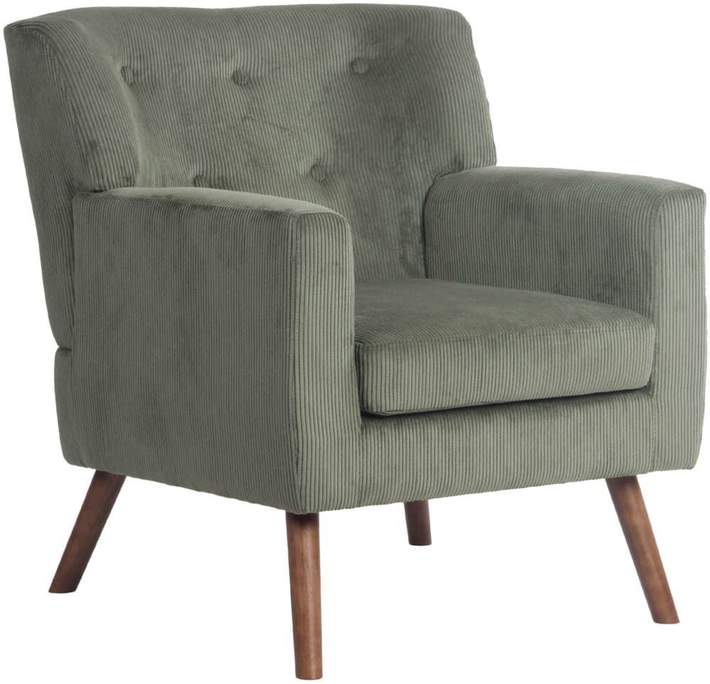 Fauteuil avec accoudoirs et assise en coton Vert — Beyit