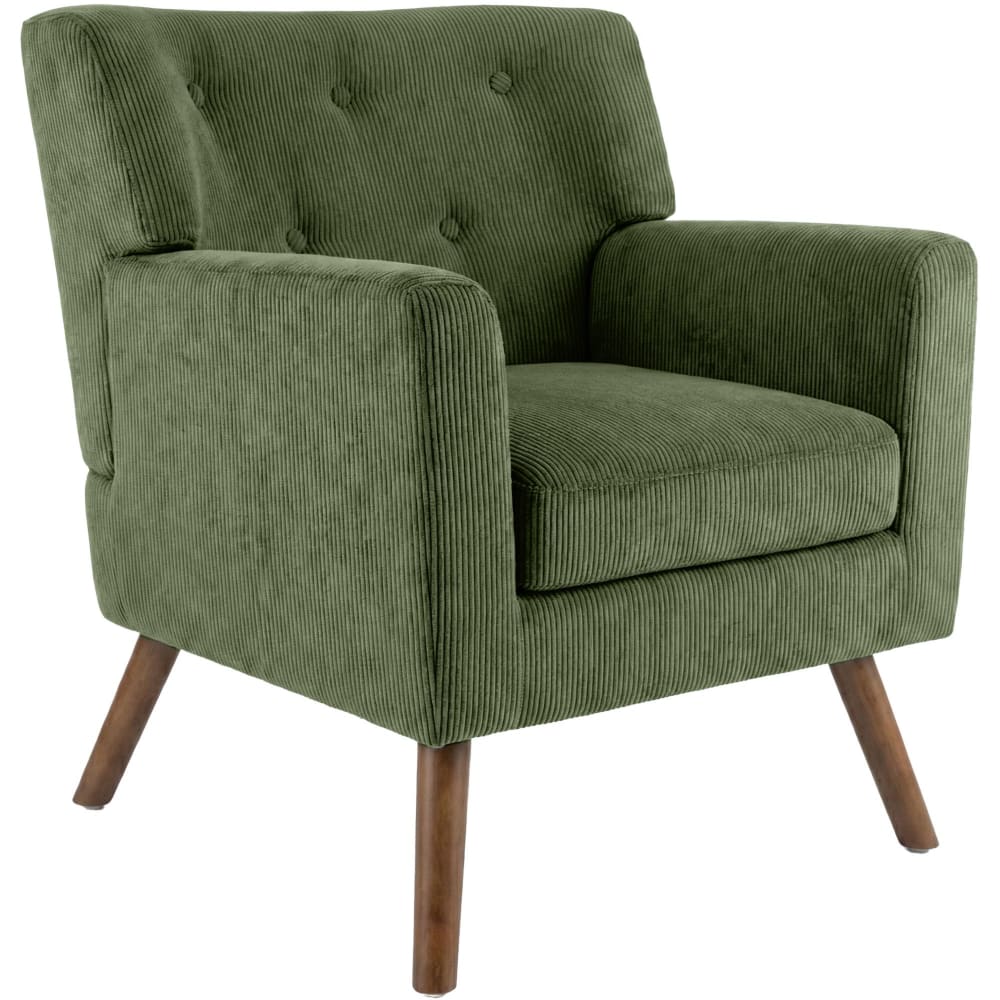 Fauteuil avec pieds en baumwolle vert