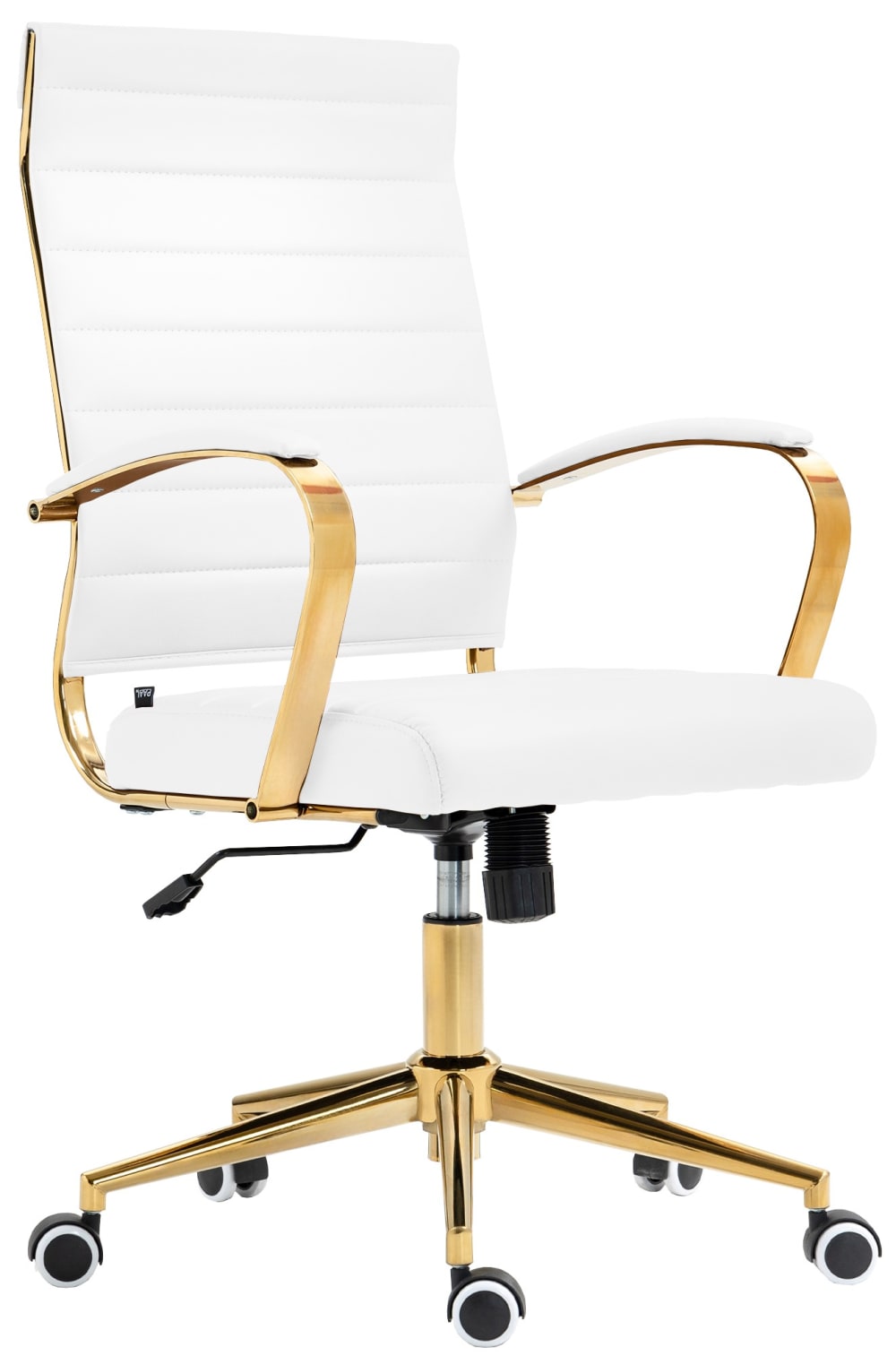 Chaise de bureau Pivotant ergonomique en pvc et synthetique Blanc