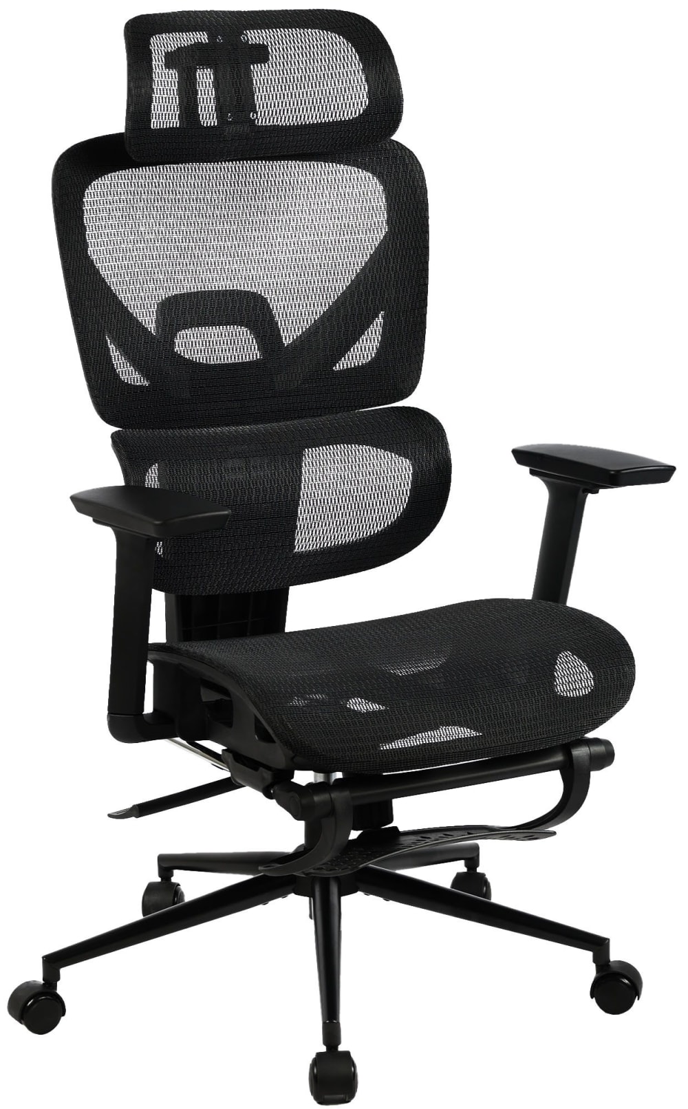 Chaise de bureau Pivotant ergonomique en tissu Noir
