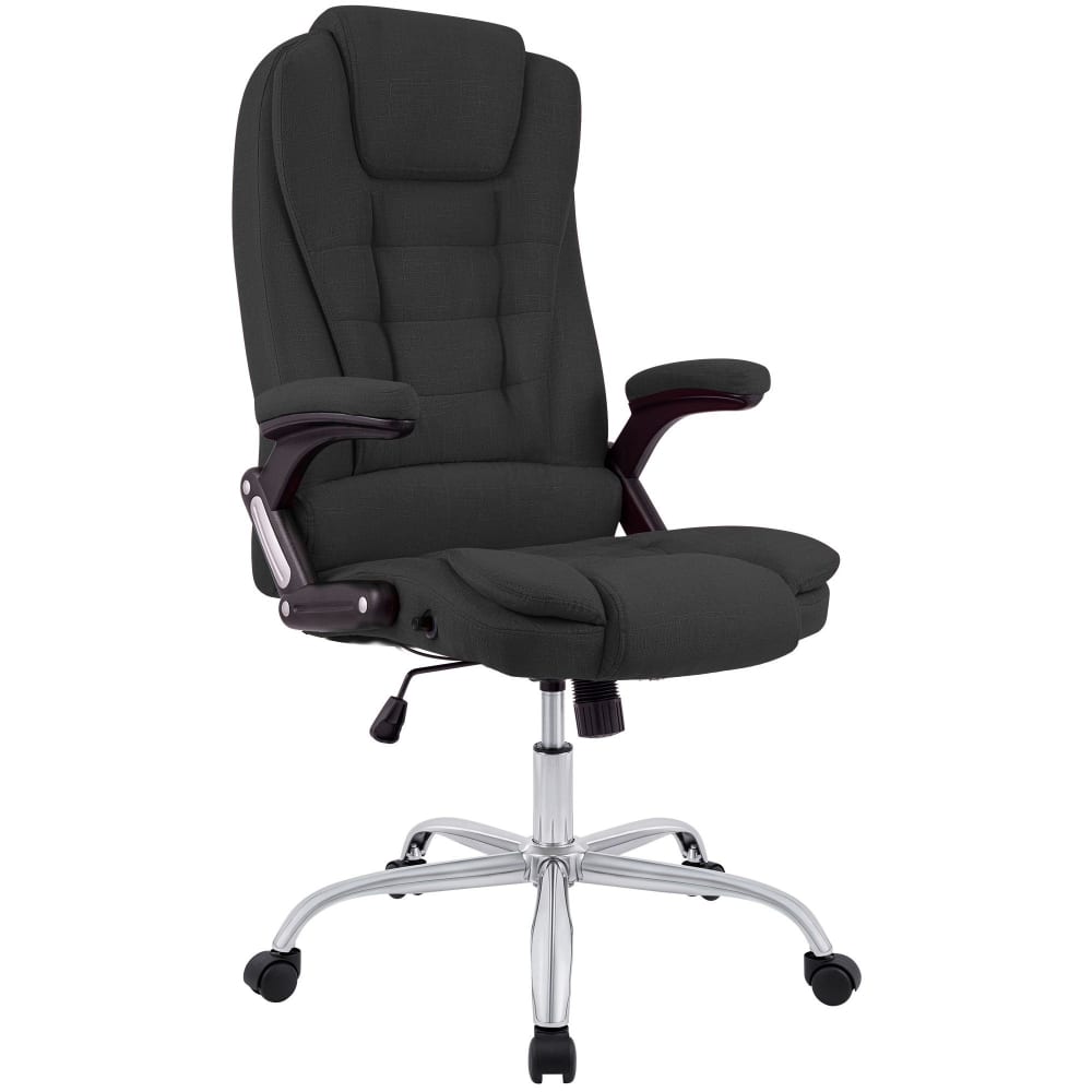 Chaise de bureau réglable pivotante en stoff gris foncé Chaise de bureau réglable pivotante en stoff gris foncé