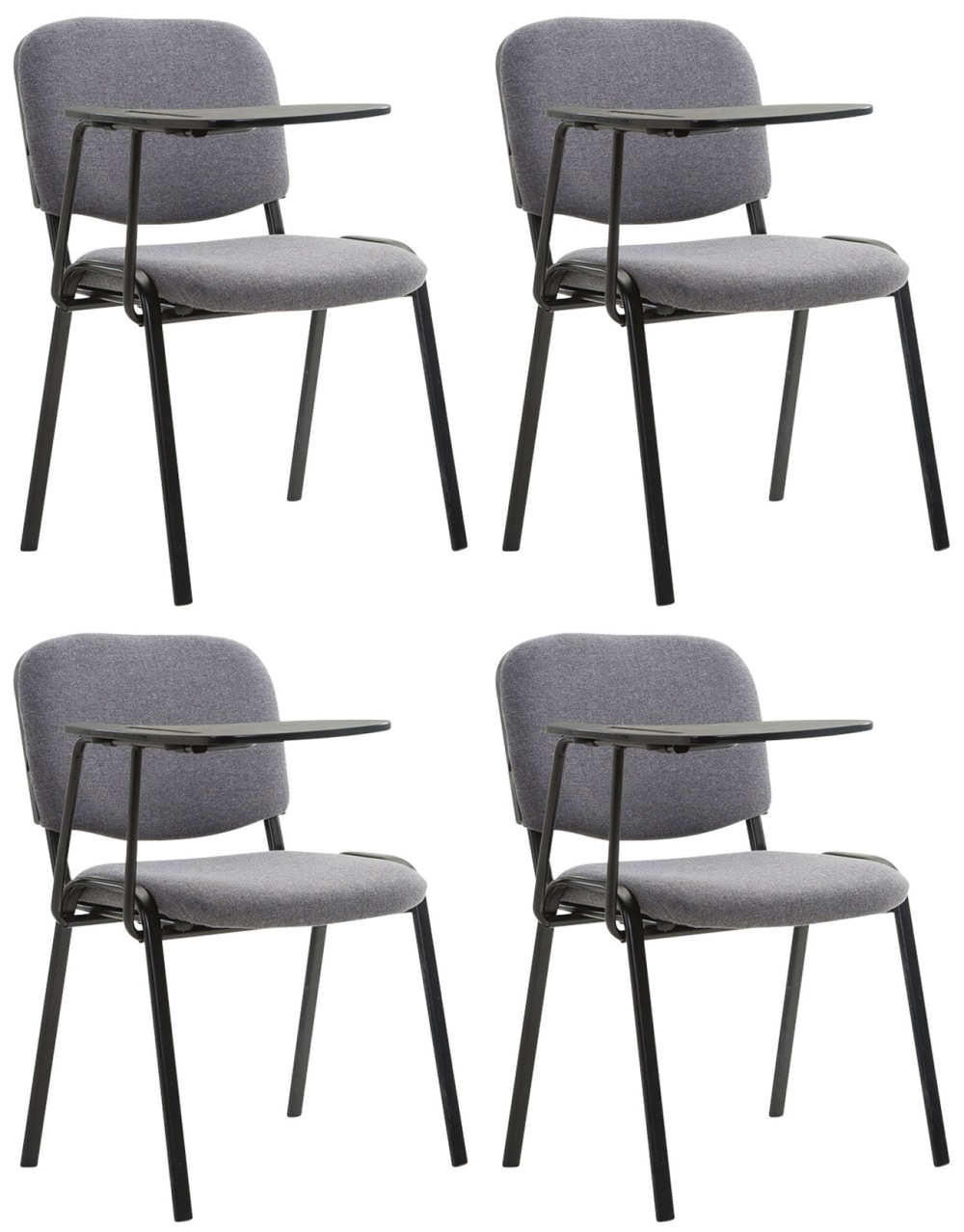 Lot 4 chaises avec tablette - assise