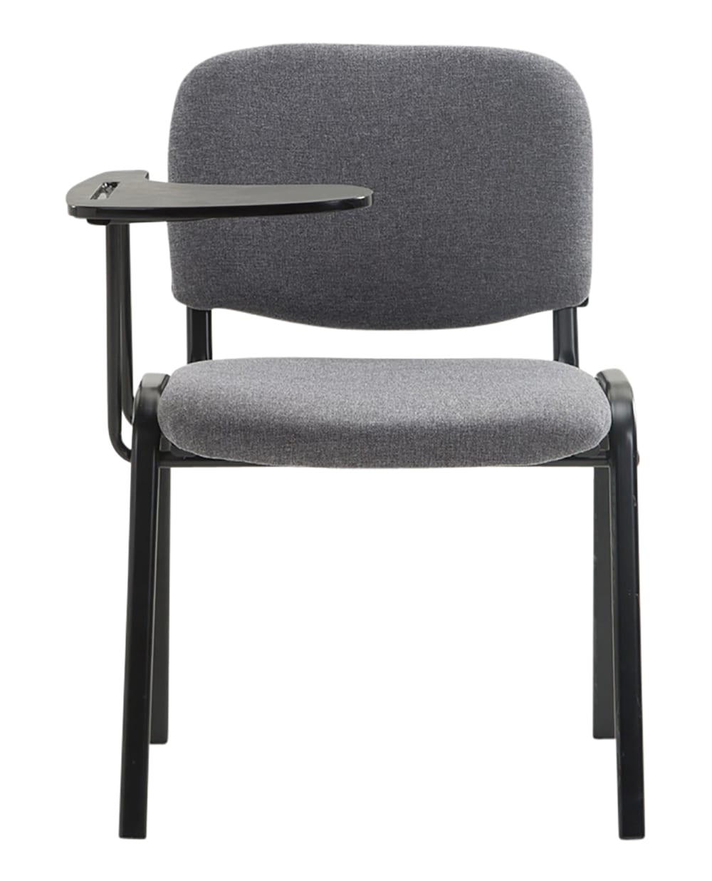 4er Set Stühle mit Klapptisch und Sitz aus Stoff grau - Maisons