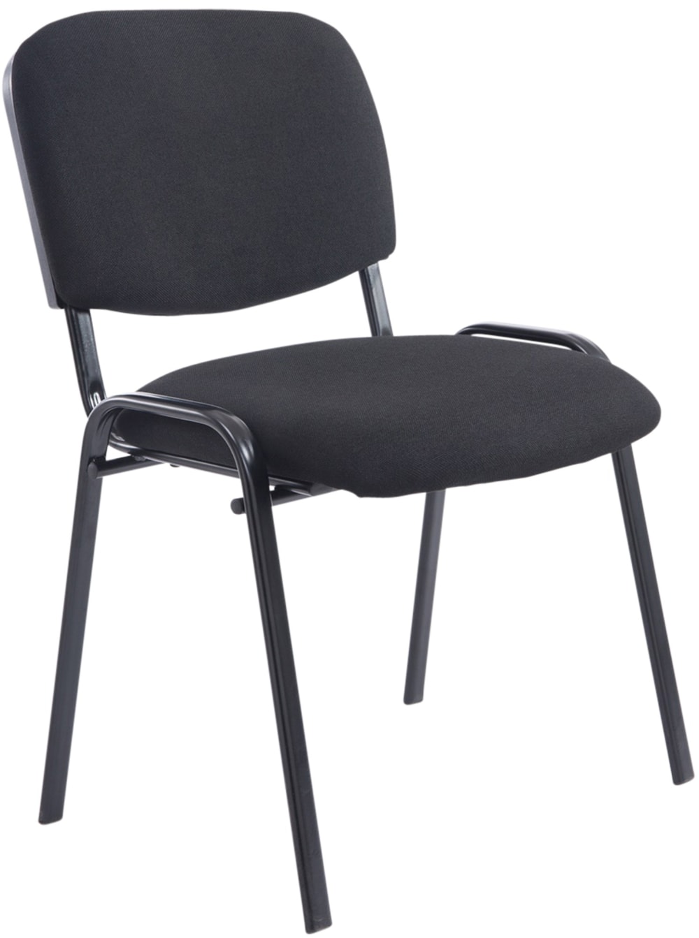 CLP Besucherstuhl mit Metallgestell und Sitz aus Stoff schwarz style modern - Stoff