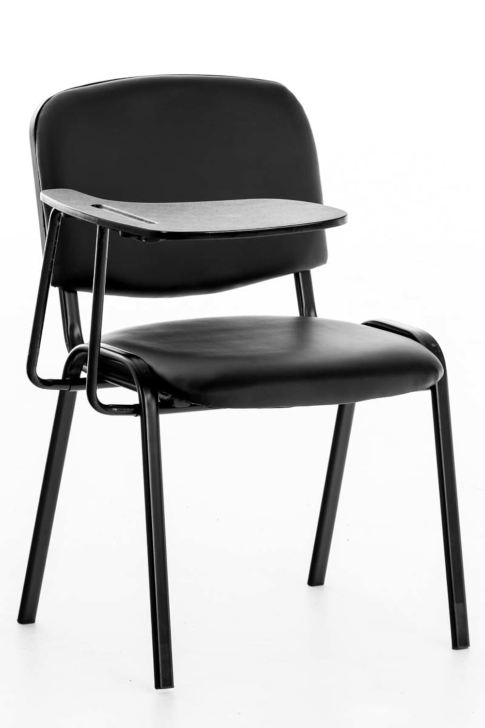 Lot 4 Chaises Simili plateau rabattable similicuir Noir