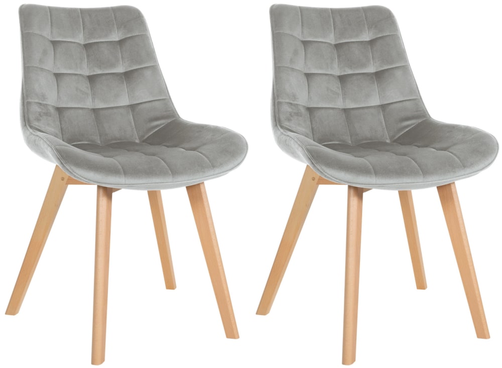 Lot 2 chaises de salle - manger velours