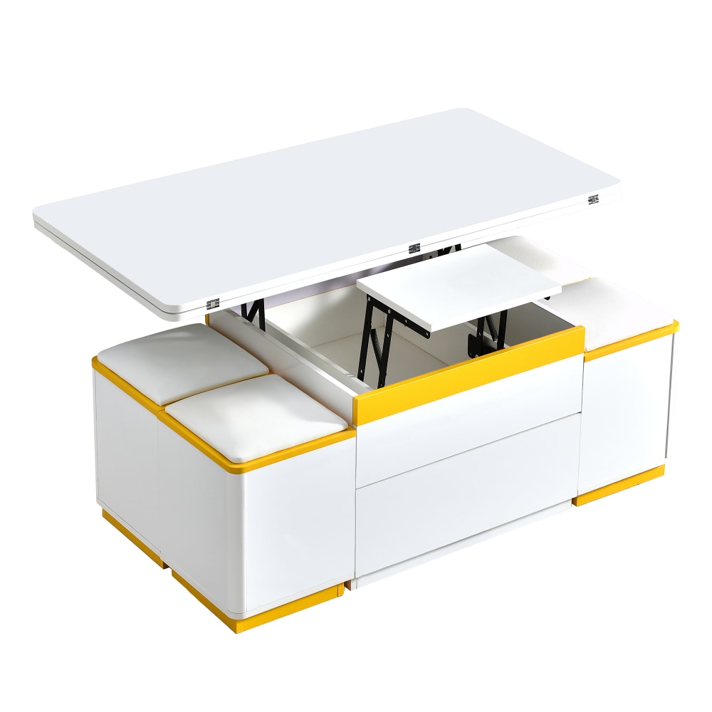 Table basse blanche avec