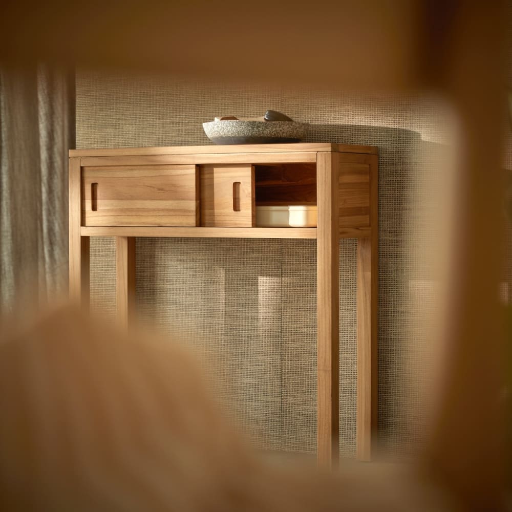 Konsole aus massivem Teakholz 80 cm - Maisons Du Monde