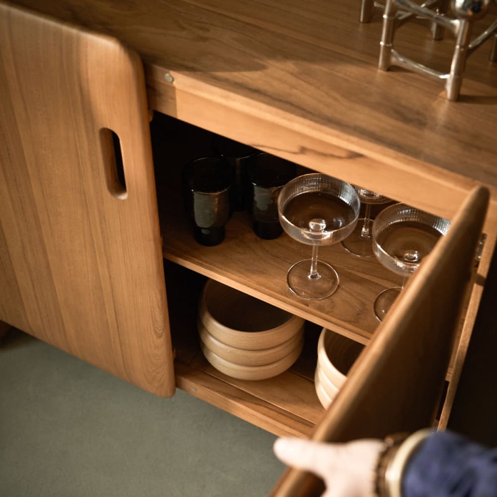 Sideboard aus massivem Teakholz, 180 cm - Maisons Du Monde