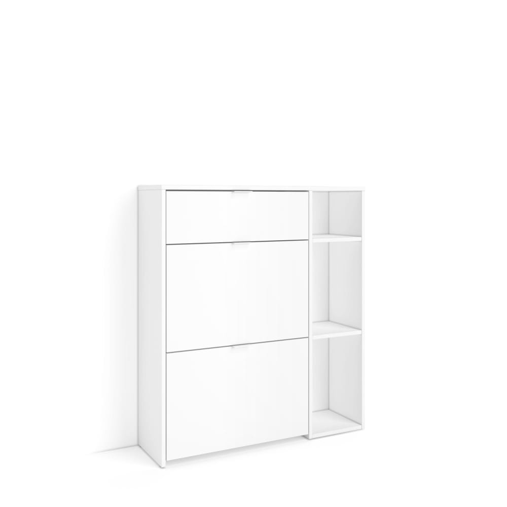 Schuhschrank Holzeffekt Weiß 90x27x102cm - Maisons Du Monde