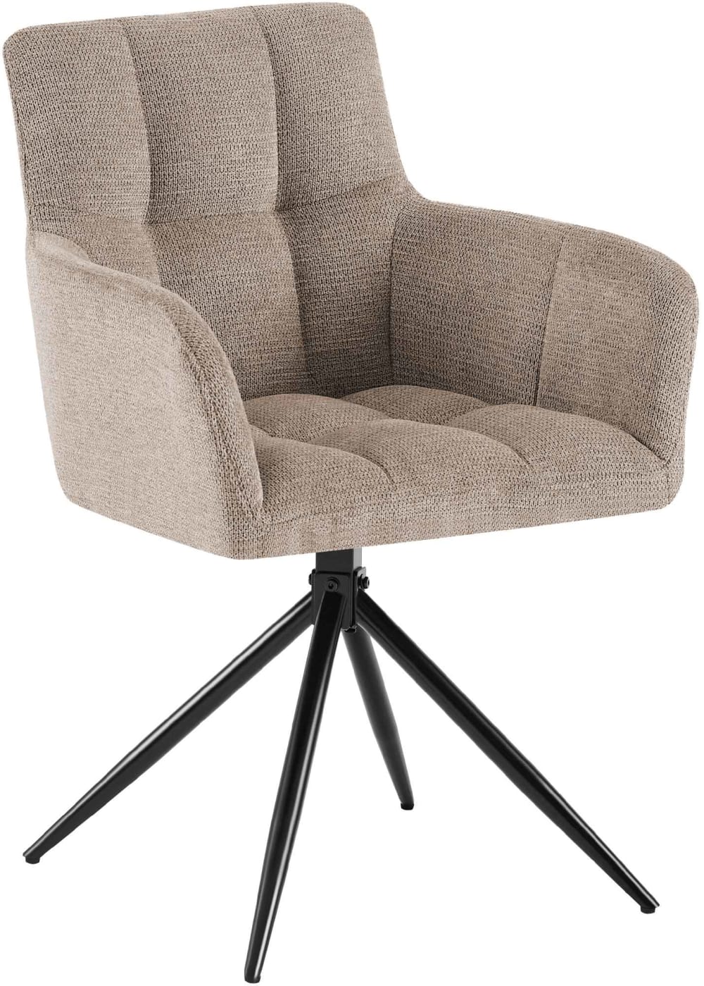 Chaise salle à manger pivotant en stoff taupe — Beyit