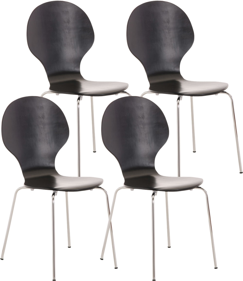 Lot de 4 chaises empilables