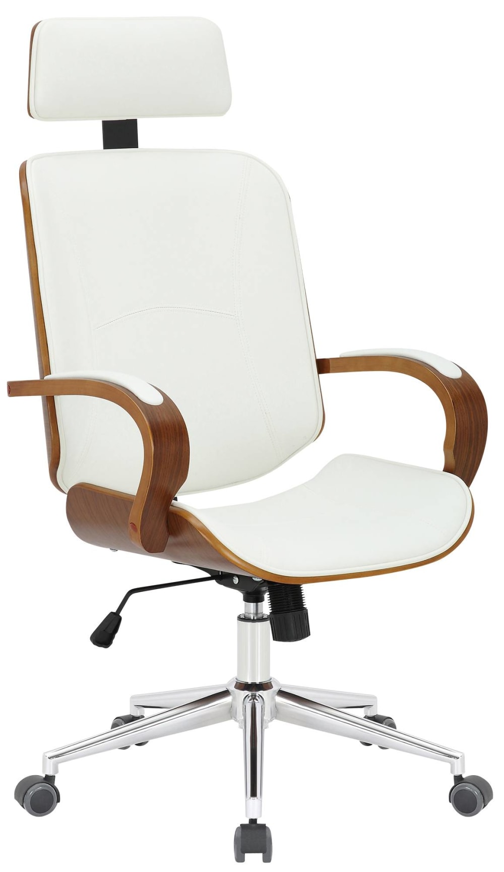 Chaise de bureau pivotant - pvc blanc