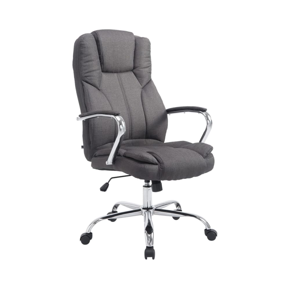 Chaise de bureau réglable pivotante en stoff Gris foncé
