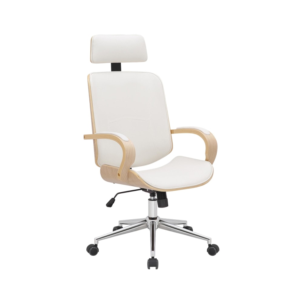 Chaise de bureau ergonomique en pvc und synthetik Nature / Blanc
