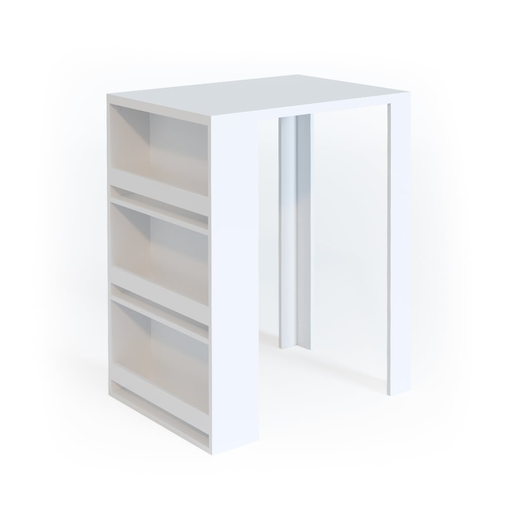 Vicco Bartisch, Weiß 57 x 106cm style modern Weiß Spanplatte