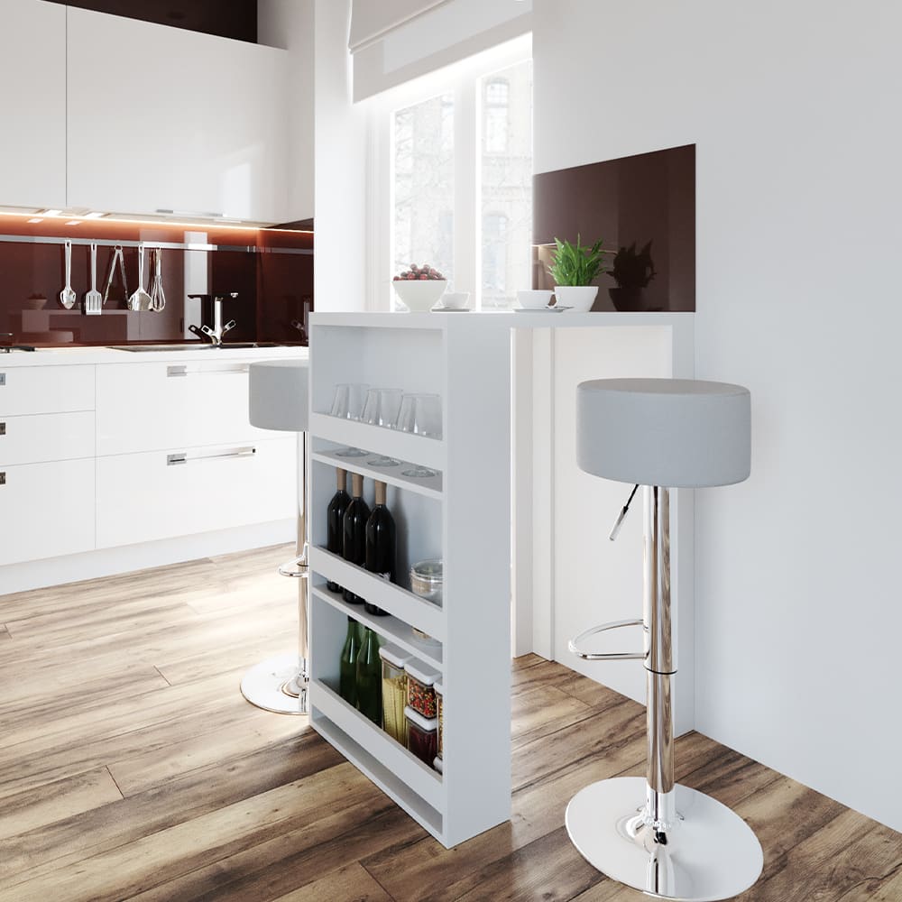 Bartisch, Weiß 57 x 106cm - Maisons Du Monde