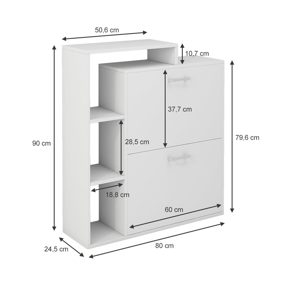 Schuhkipper, Weiß 80 x 90 cm - Maisons Du Monde