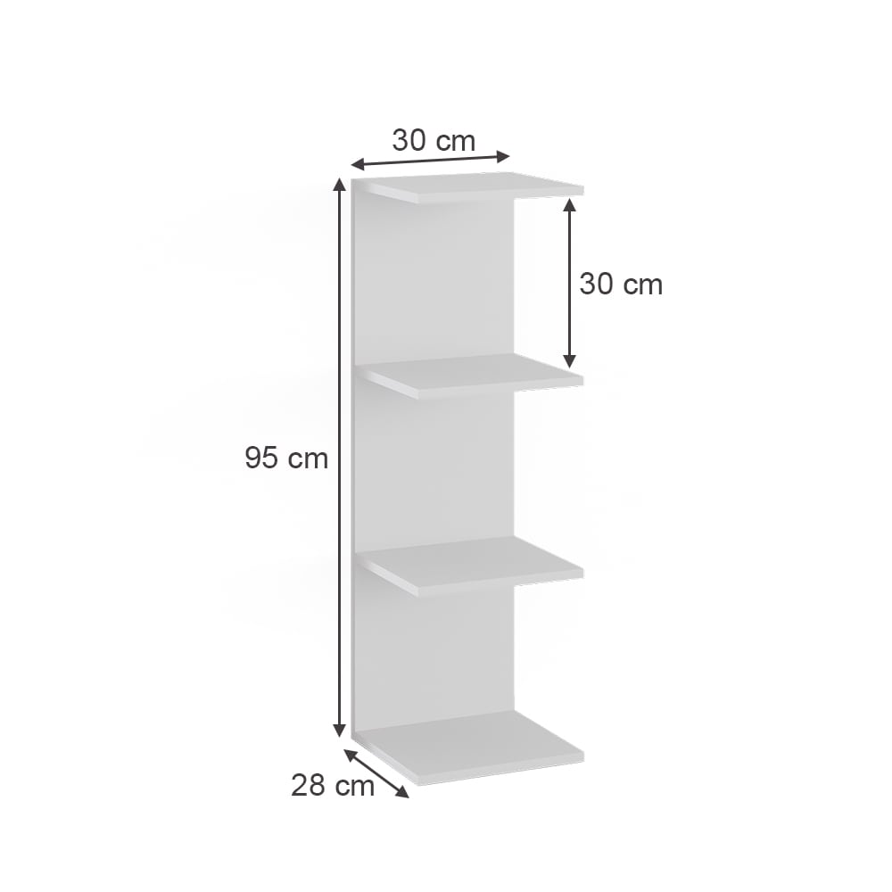 Wandregal 2er Set Weiß 30x95cm - Maisons Du Monde