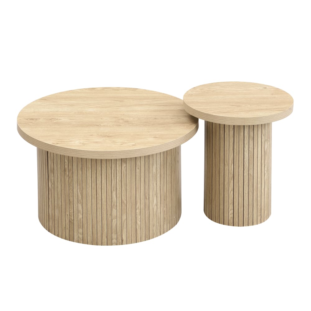 Set de 2 tables basses - rondes