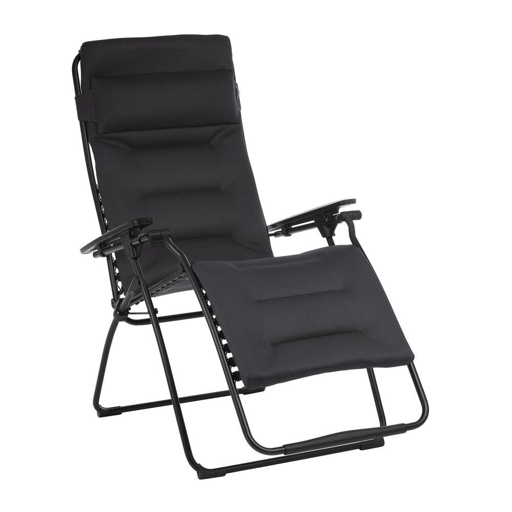 Fauteuil relax zéro gravité en acier noir L97xl76xH123