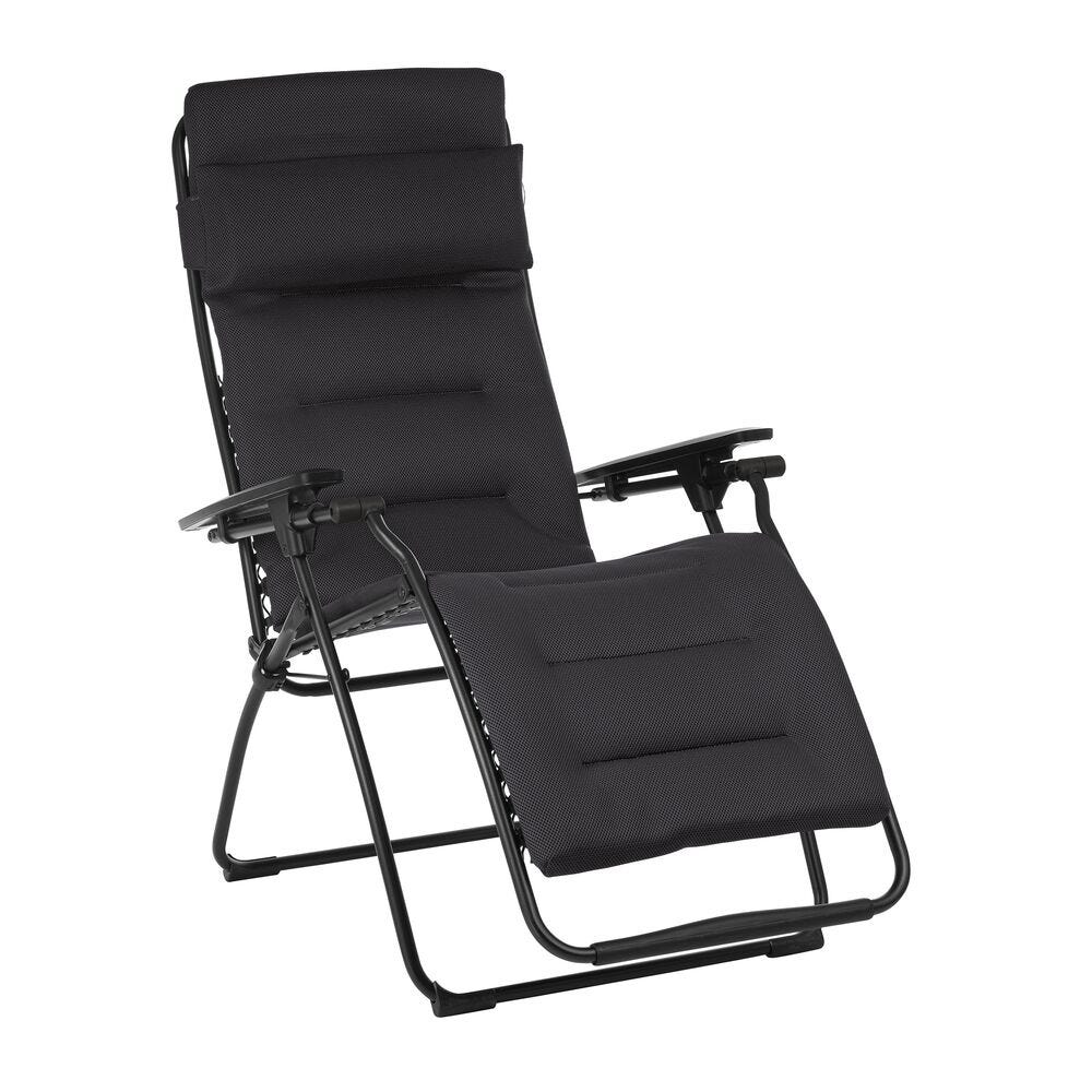 Fauteuil relax zéro gravité en acier noir L88xl71xH115