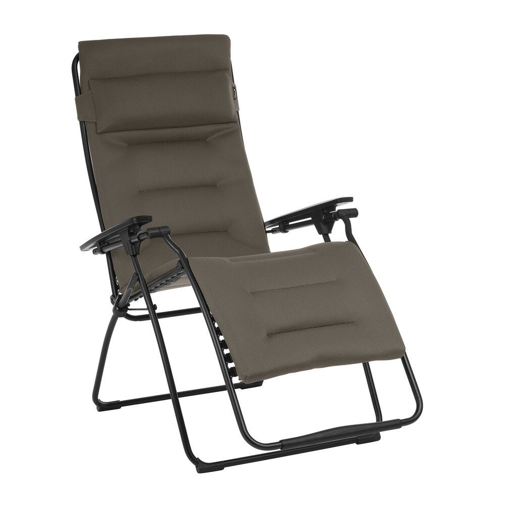 Fauteuil relax zéro gravité en acier marron L97xl76xH123