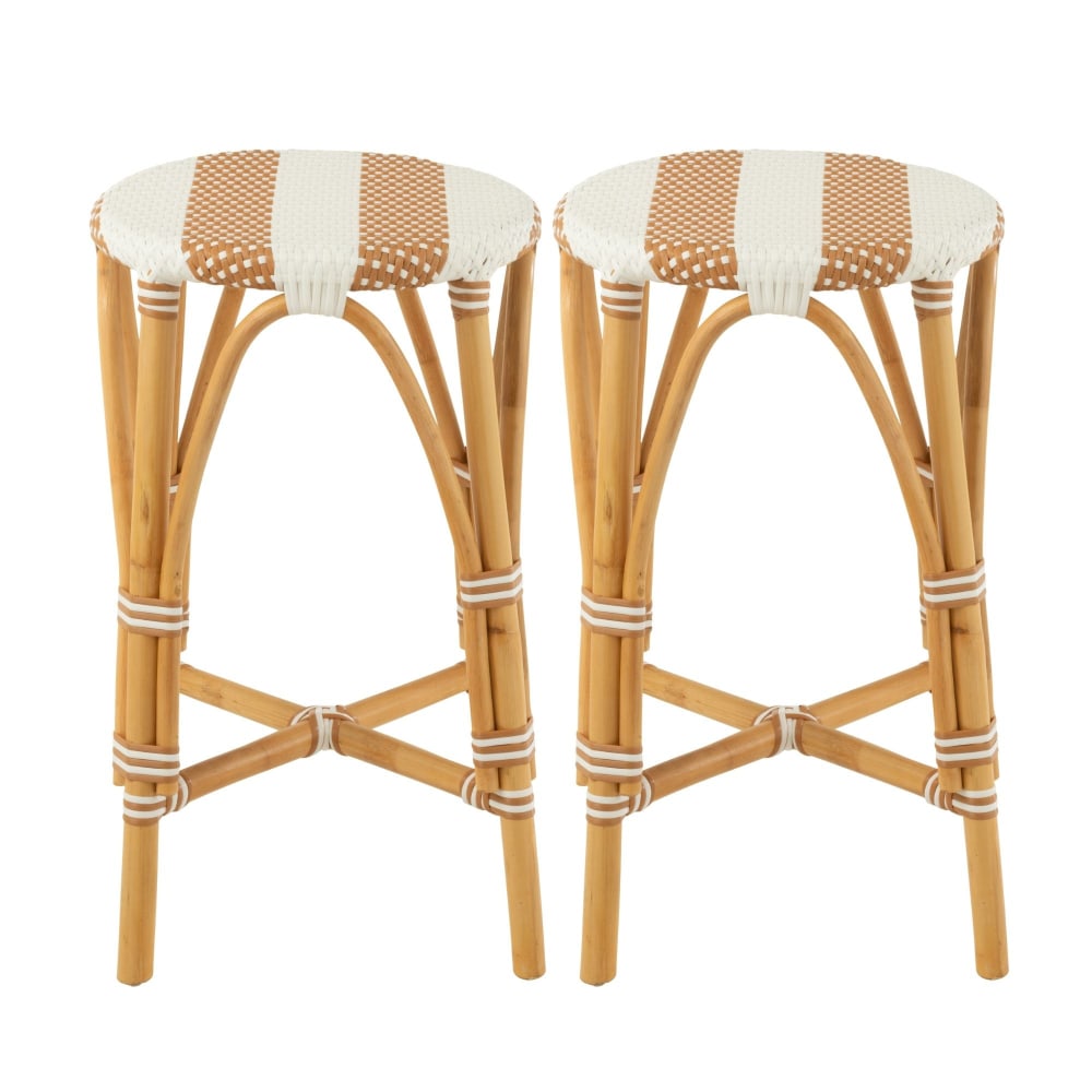 Lot 2 tabourets - beige