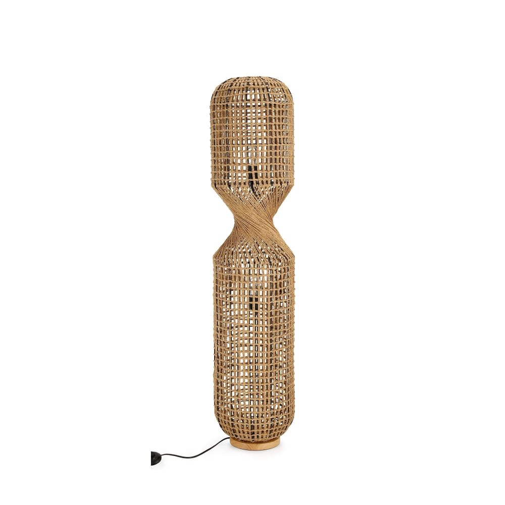Lampe sur pied ajouré h135 marron