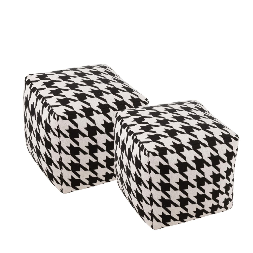 Lot de 2 poufs carrés - large
