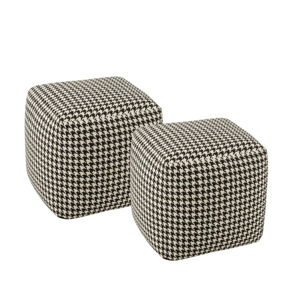 Lot de 2 poufs carrés
