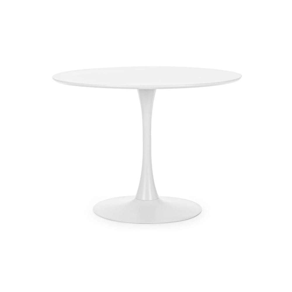 Table ronde tulipe en métal blanc L100 blanc
