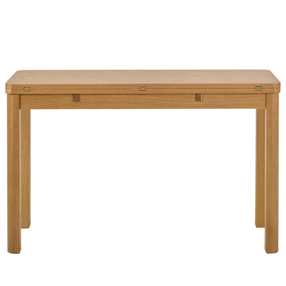 Table rectangulaire à volets chêne clair 2/4 places l120