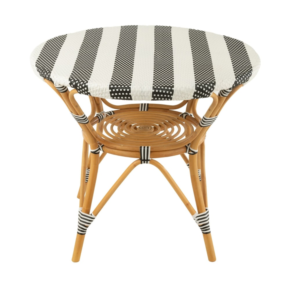 Table ronde parisienne tressée rayures D90 2 places