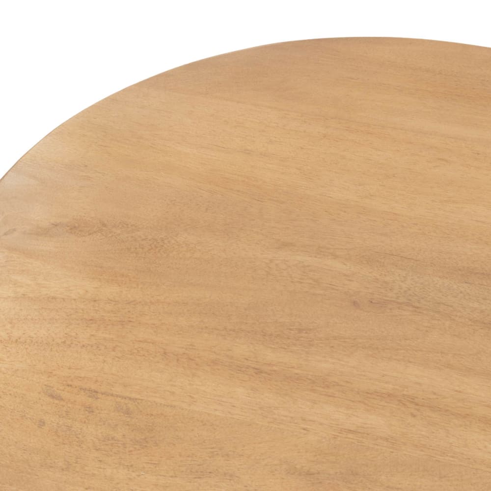 Giga Meubel Couchtisch Rund Natur Holz 60x60x41cm - Salvador Braun Holz