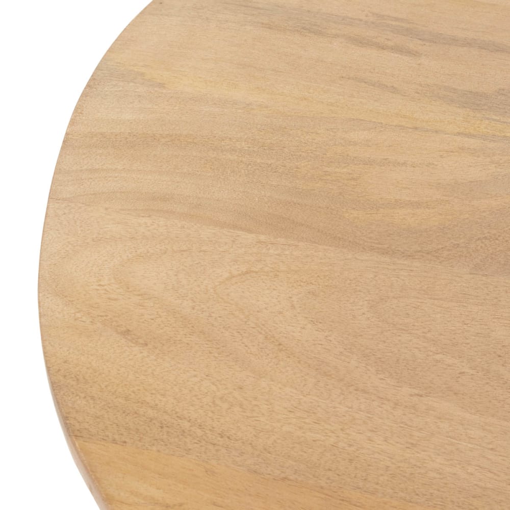 Giga Meubel Couchtisch Rund Natur Holz 80x80x38cm - Salvador Braun Holz