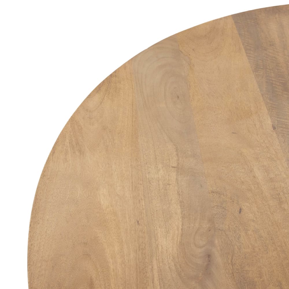 Giga Meubel Esstisch Rund Natur Holz 130x130x76cm - Salvador Braun Holz