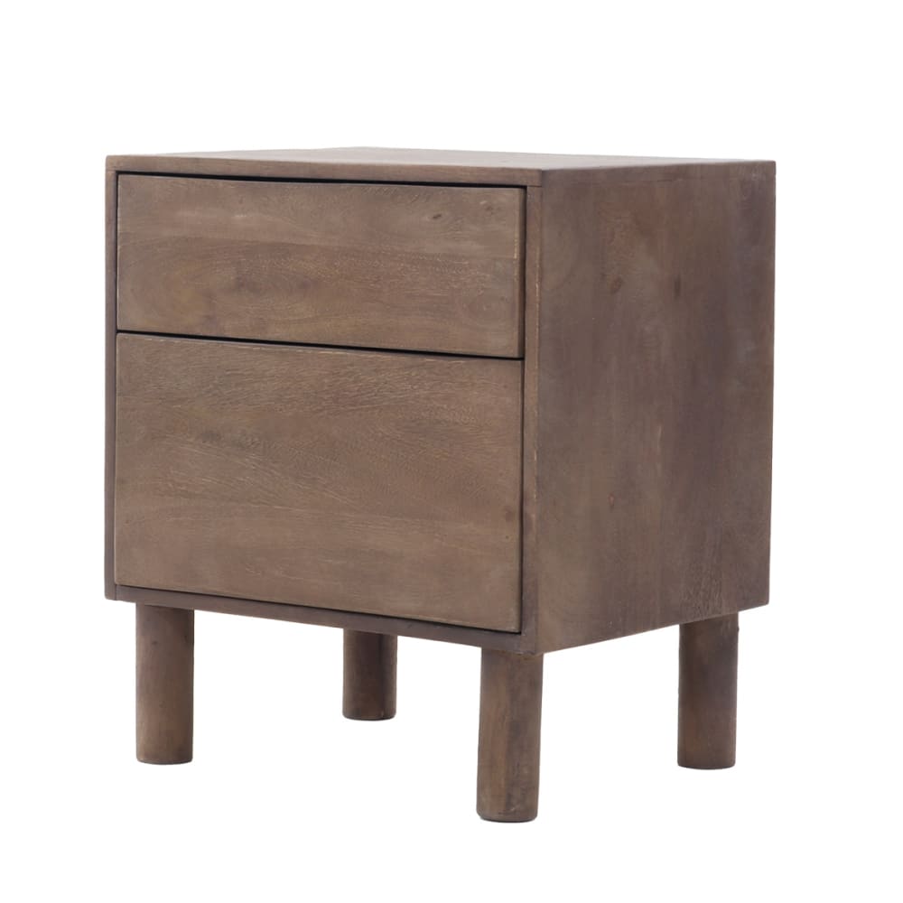 Giga Meubel Nachttisch aus Mangoholz 50x38x57cm, dunkelbraun - -