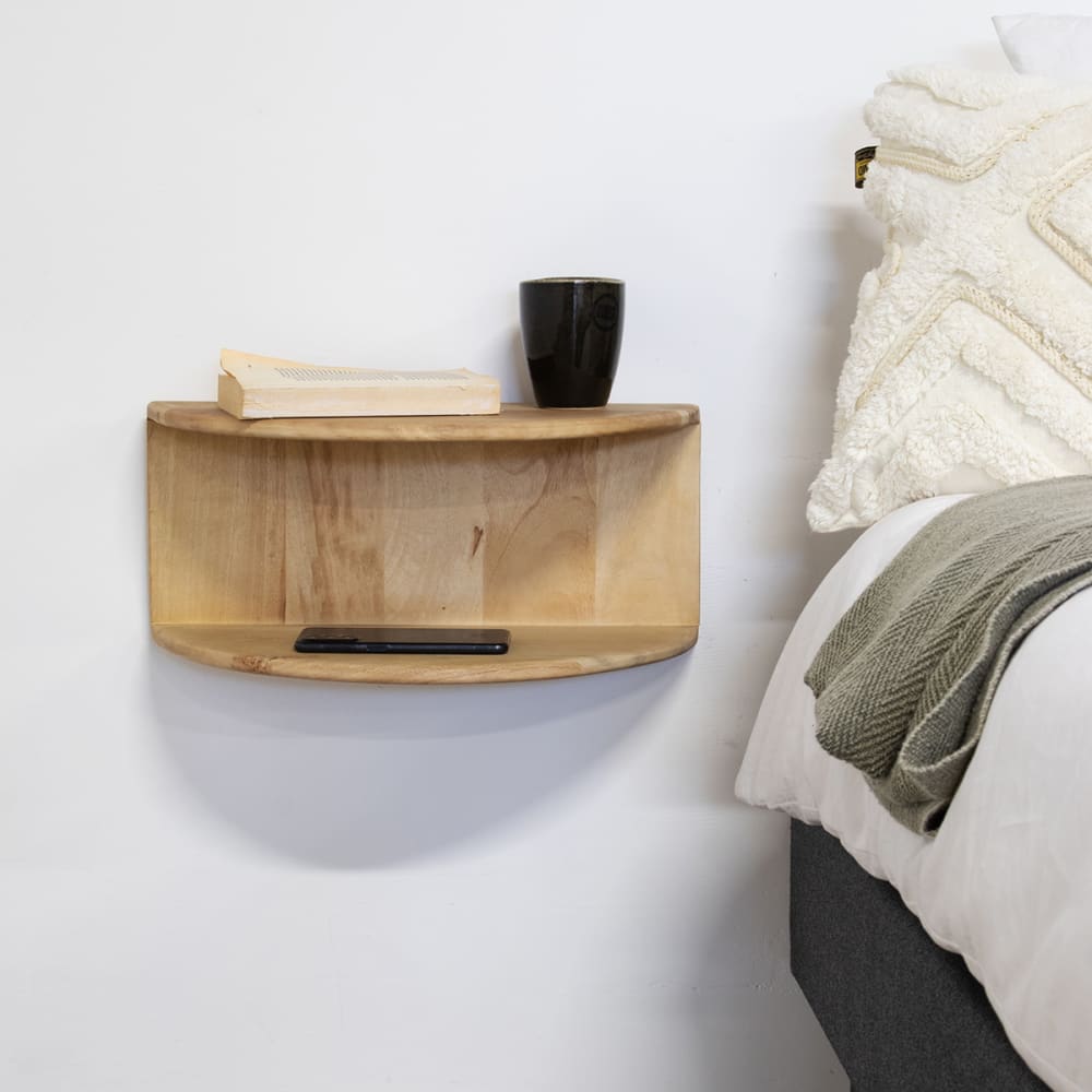 Schwebender Nachttisch aus Mangoholz, Natur - Maisons Du Monde